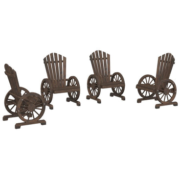 vidaXL Chaises de jardin Adirondack 4 pcs Bois de sapin massif