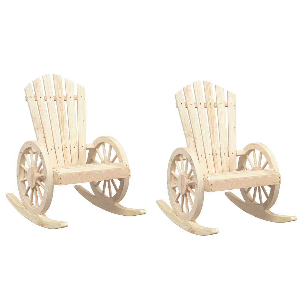 vidaXL Adirondack-Schaukelstühle 2 Stk. Massivholz Tanne