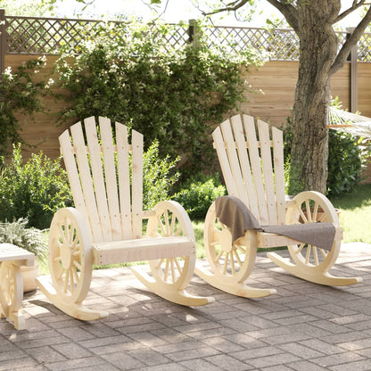 vidaXL Adirondack-Schaukelstühle 2 Stk. Massivholz Tanne