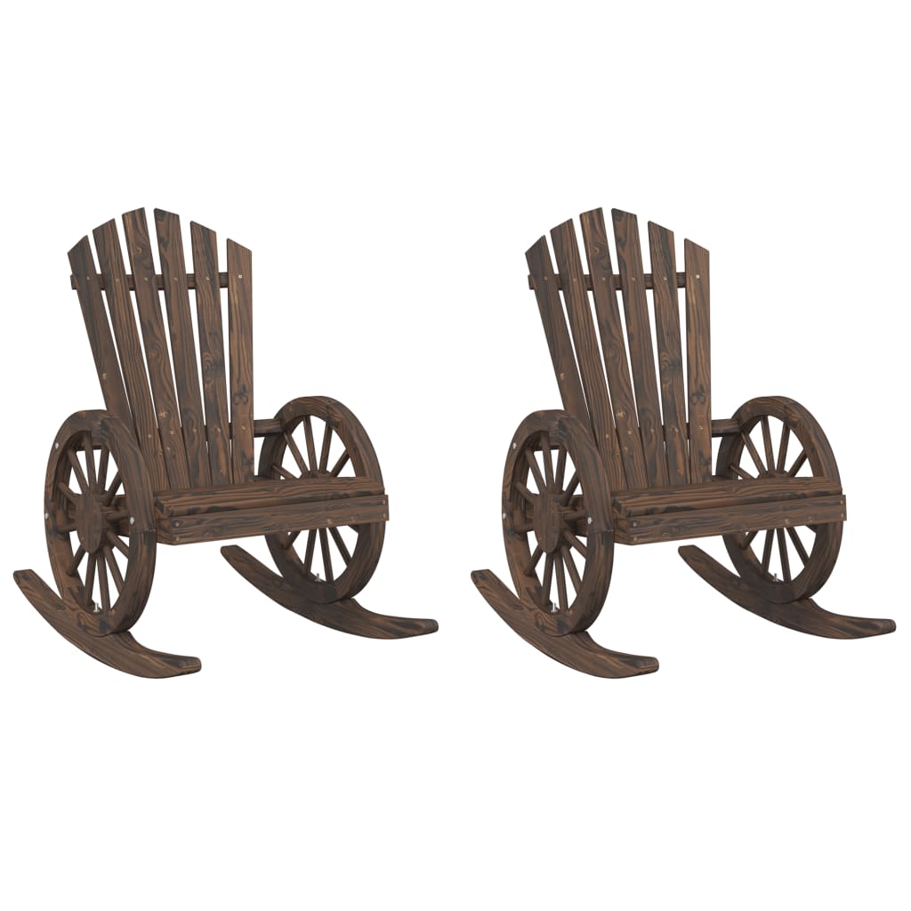 vidaXL Adirondack-Schaukelstühle 2 Stk. Massivholz Tanne
