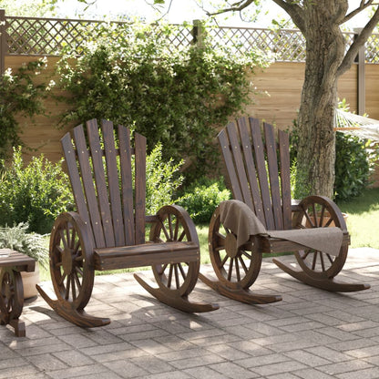 vidaXL Adirondack-Schaukelstühle 2 Stk. Massivholz Tanne