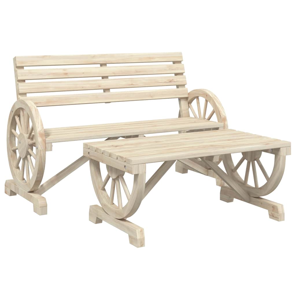 vidaXL 4-tlg. Garten-Lounge-Set Massivholz Tanne