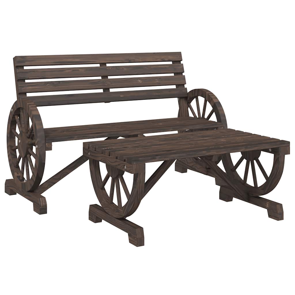 vidaXL Salon de jardin 4 pcs Bois de sapin massif