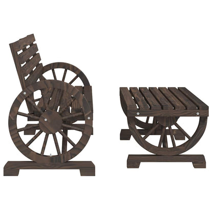 vidaXL Salon de jardin 4 pcs Bois de sapin massif