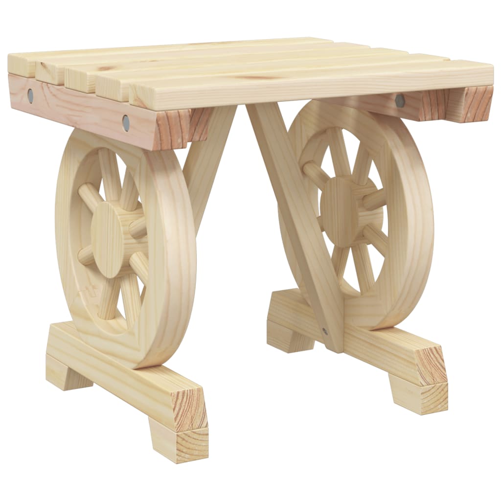vidaXL Repose-pieds de jardin 2 pcs Bois de sapin massif