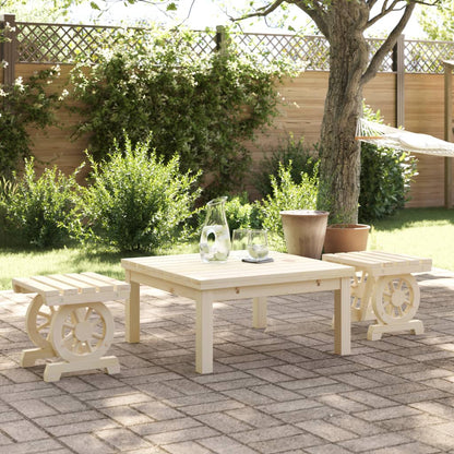 vidaXL Repose-pieds de jardin 2 pcs Bois de sapin massif