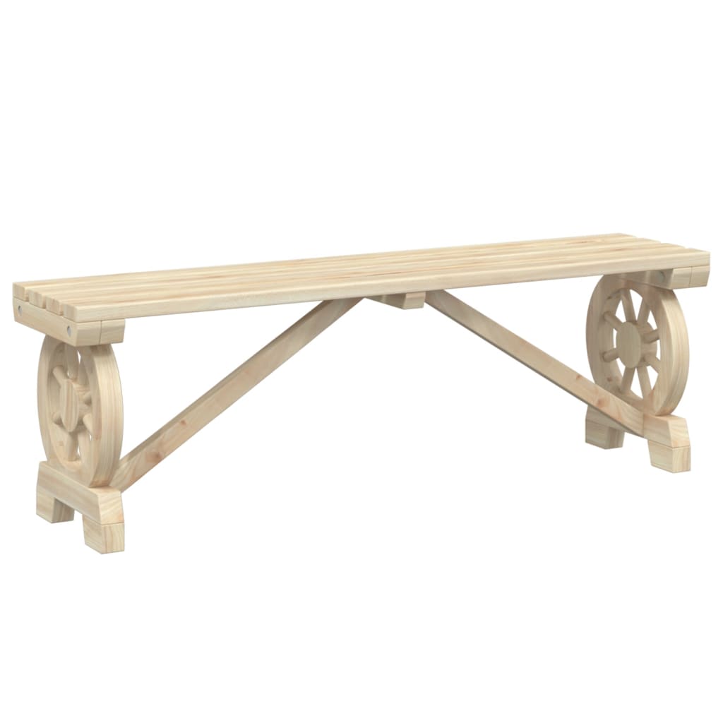vidaXL Bancs de jardin 2 pcs Bois de sapin massif