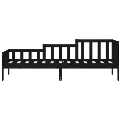 vidaXL Lit de repos noir 90x190 cm en bois de pin massif