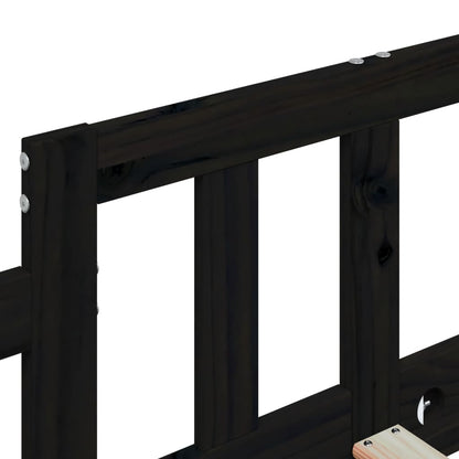 vidaXL Lit de repos noir 90x190 cm en bois de pin massif