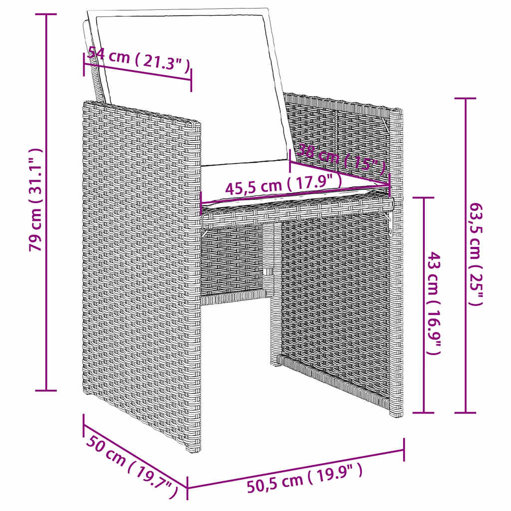 vidaXL Chaises de jardin avec coussins 4 pcs Gris clair Résine tressée
