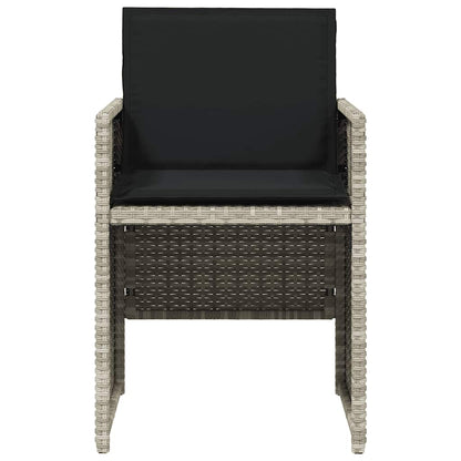 vidaXL Chaises de jardin avec coussins 4 pcs Gris clair Résine tressée