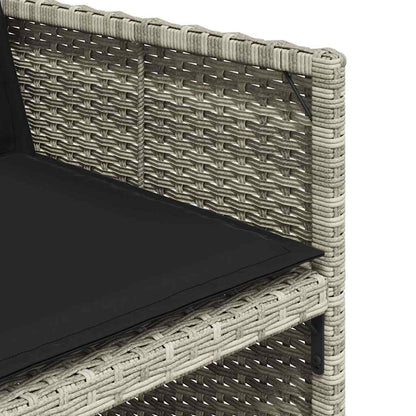 vidaXL Chaises de jardin avec coussins 4 pcs Gris clair Résine tressée