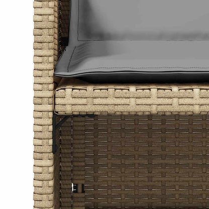 vidaXL Gartenstühle mit Kissen 4 Stk. Beigemischung Poly Rattan