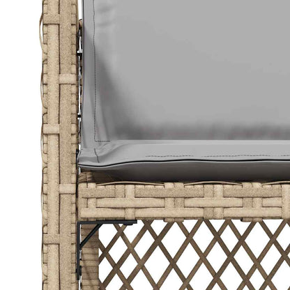 vidaXL Gartenstühle mit Kissen 4 Stk. Beigemischung Poly Rattan