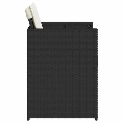 vidaXL Gartenstühle mit Kissen 4 Stk. Schwarz Poly Rattan