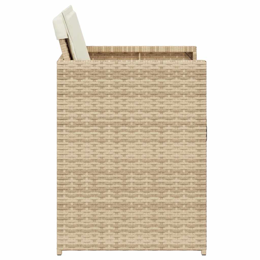 vidaXL Chaises de jardin avec coussins 4 pcs Beige résine tressée