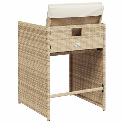 vidaXL Chaises de jardin avec coussins 4 pcs Beige résine tressée