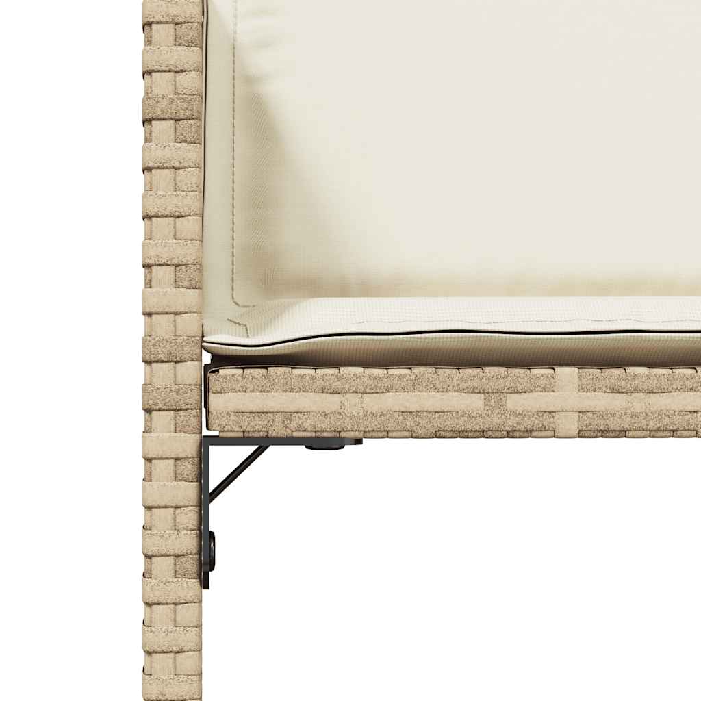 vidaXL Chaises de jardin avec coussins 4 pcs Beige résine tressée
