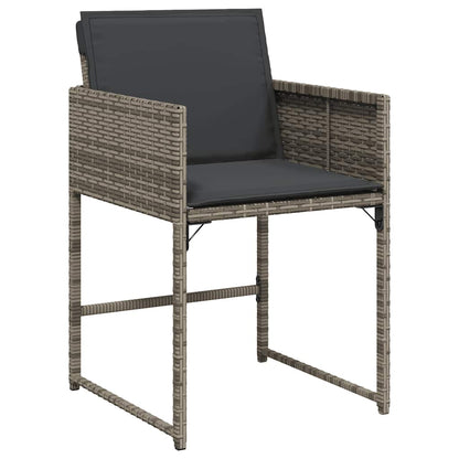 vidaXL Chaises de jardin avec coussins 4 pcs Gris résine tressée