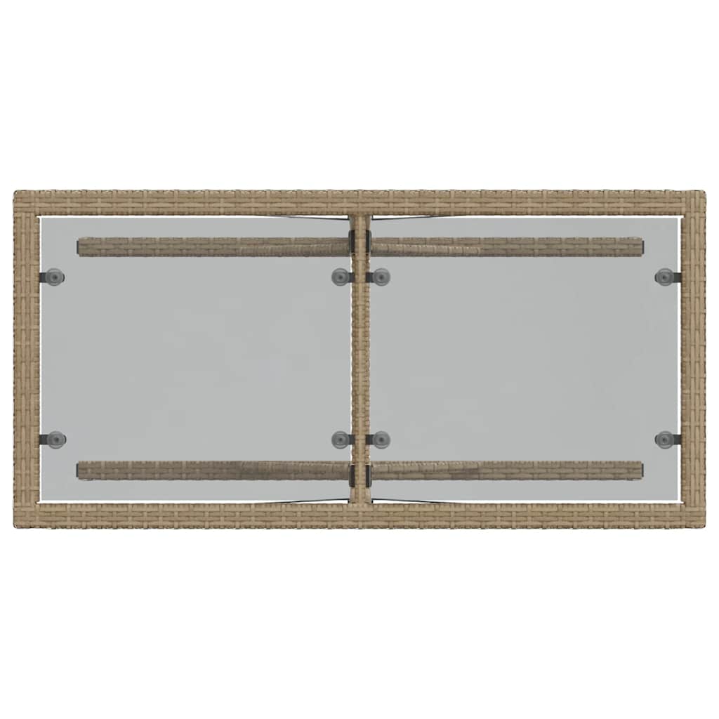 3-tlg. Bistro-Set mit Kissen Beigemischung Poly Rattan