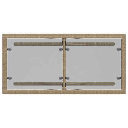 3-tlg. Bistro-Set mit Kissen Beigemischung Poly Rattan