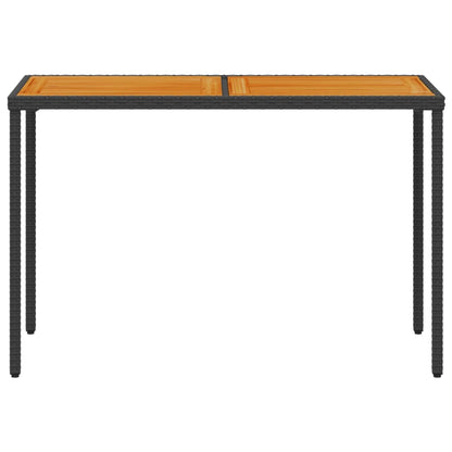 vidaXL Gartentisch mit Akazienholz-Platte 115x54x74 cm Poly Rattan