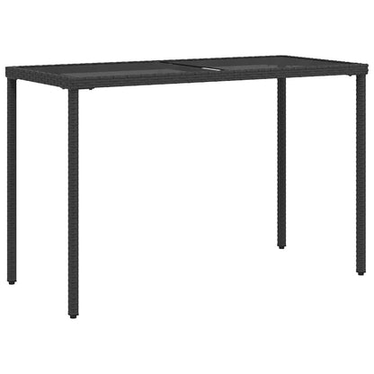 vidaXL 5-tlg. Garten-Essgruppe mit Kissen Schwarz Poly Rattan