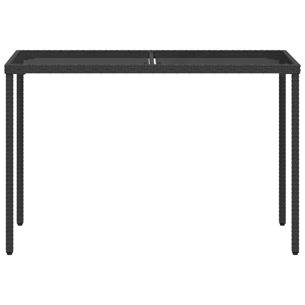 vidaXL 5-tlg. Garten-Essgruppe mit Kissen Schwarz Poly Rattan