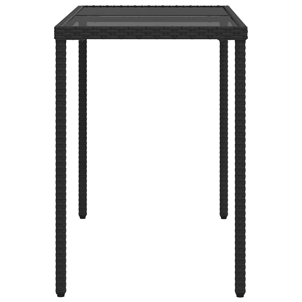 vidaXL 5-tlg. Garten-Essgruppe mit Kissen Schwarz Poly Rattan