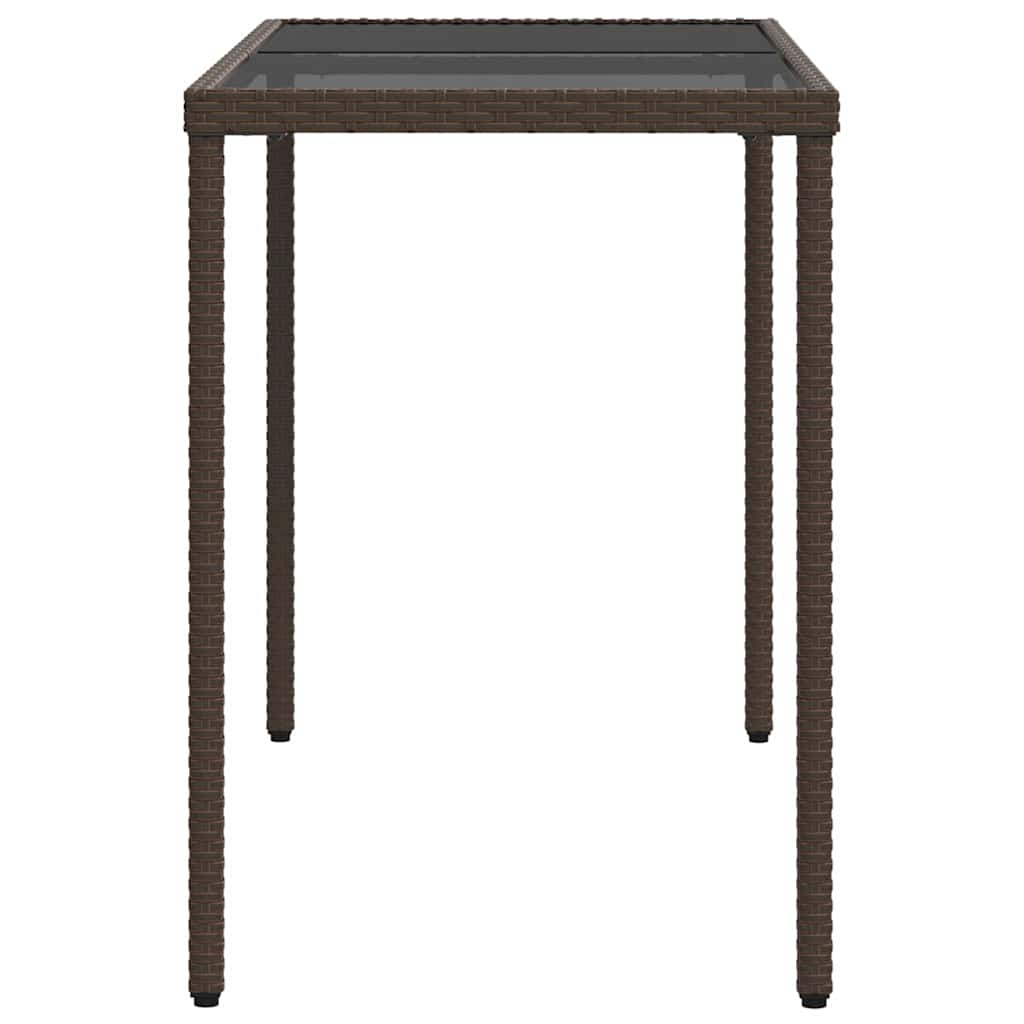 vidaXL 5-tlg. Garten-Essgruppe mit Kissen Braun Poly Rattan