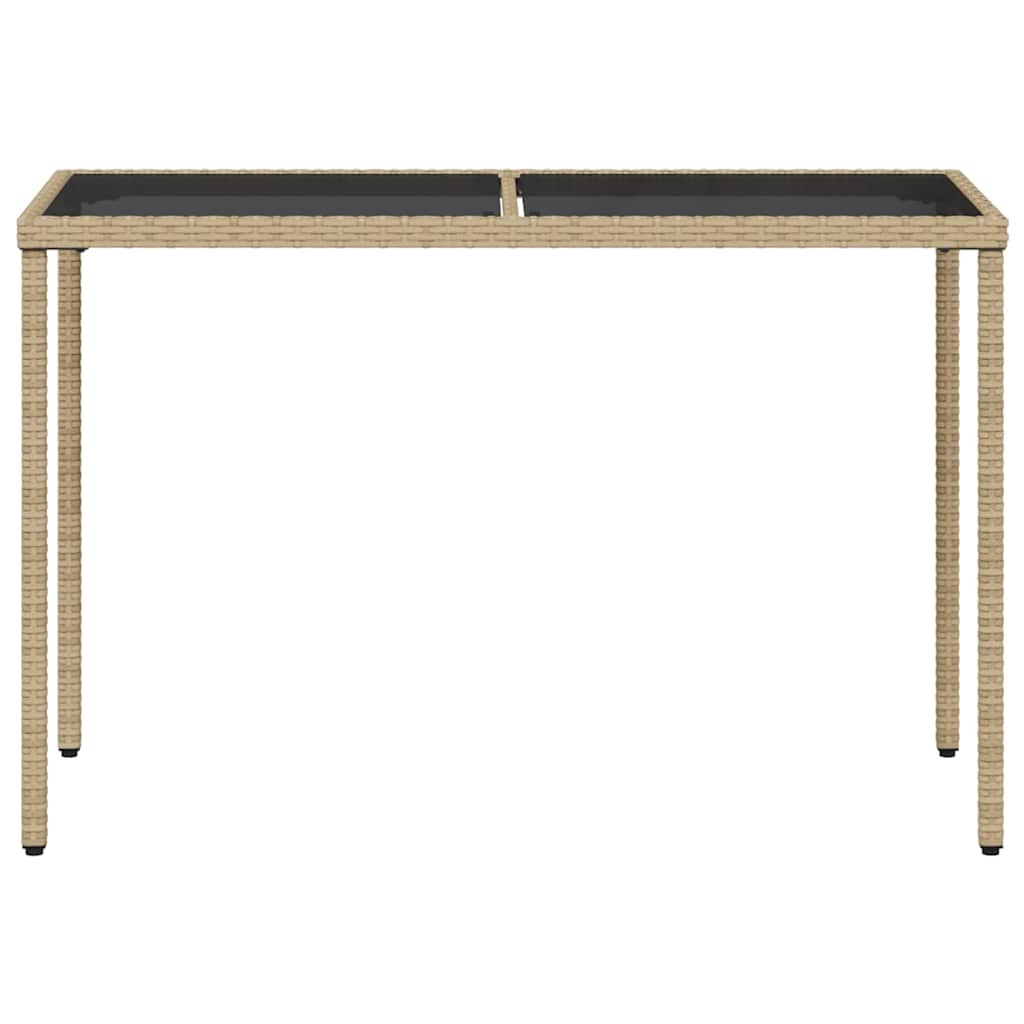 vidaXL 5-tlg. Garten-Essgruppe mit Kissen Beige Poly Rattan