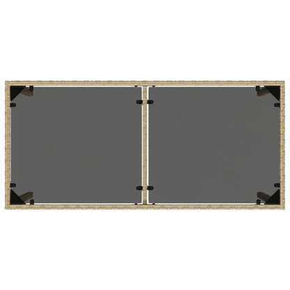 vidaXL 5-tlg. Garten-Essgruppe mit Kissen Beige Poly Rattan