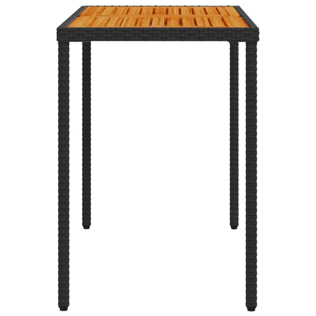 vidaXL 5-tlg. Garten-Essgruppe mit Kissen Schwarz Poly Rattan