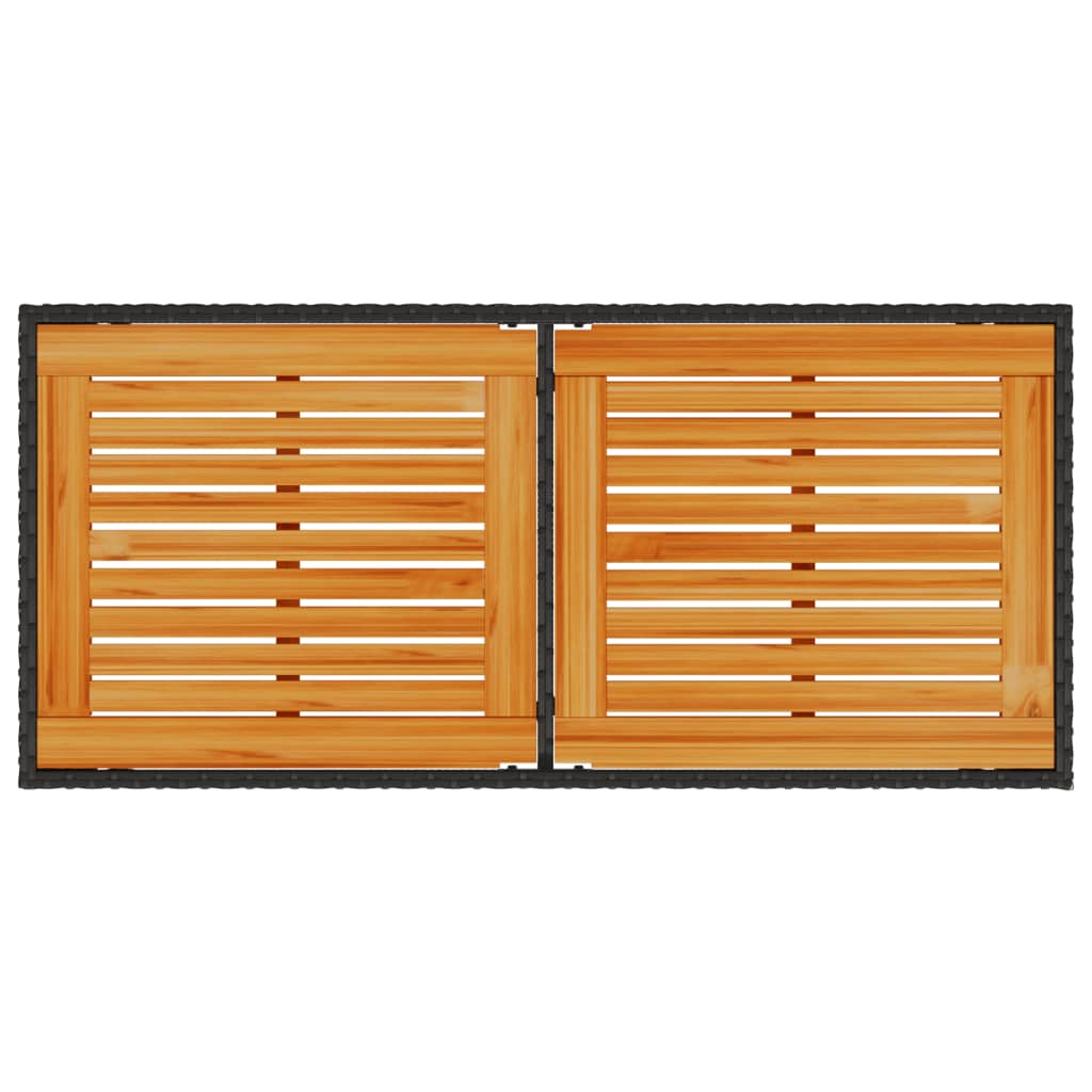 vidaXL 5-tlg. Garten-Essgruppe mit Kissen Schwarz Poly Rattan