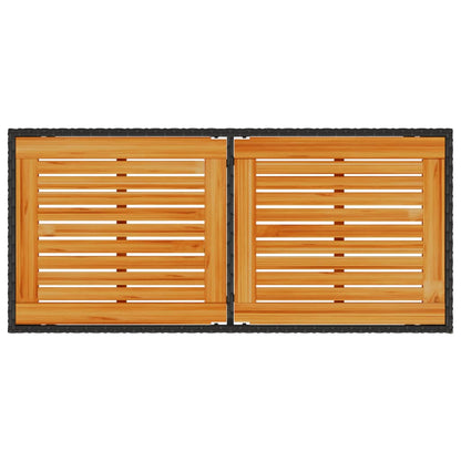 vidaXL 5-tlg. Garten-Essgruppe mit Kissen Schwarz Poly Rattan