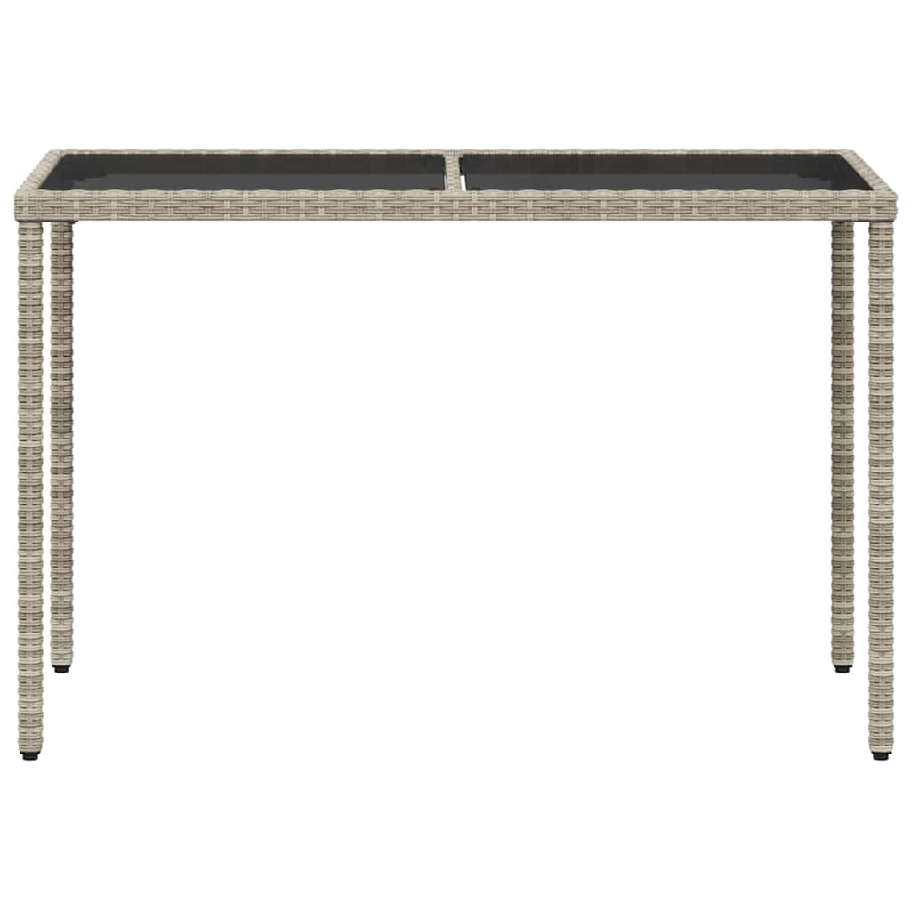 vidaXL 5-tlg. Garten-Essgruppe mit Kissen Hellgrau Poly Rattan