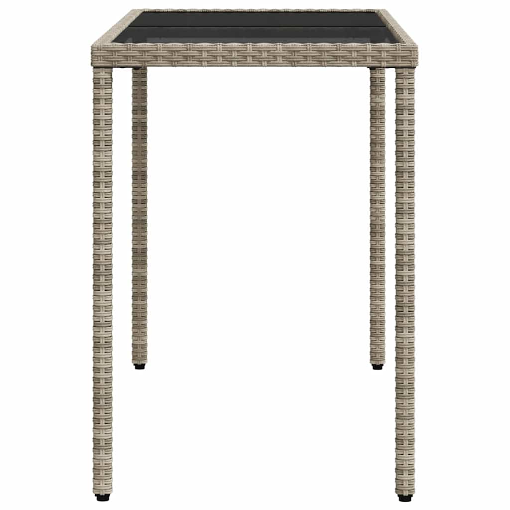 vidaXL 5-tlg. Garten-Essgruppe mit Kissen Hellgrau Poly Rattan