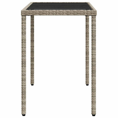 vidaXL 5-tlg. Garten-Essgruppe mit Kissen Hellgrau Poly Rattan