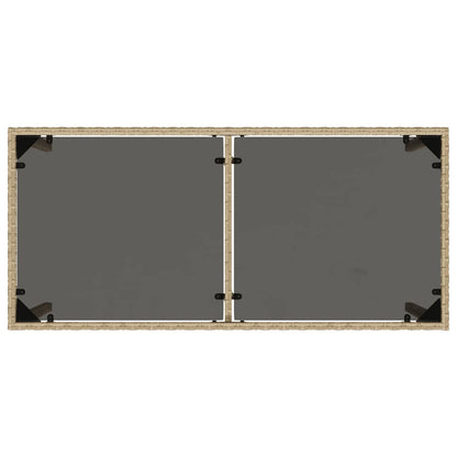 vidaXL Salon de jardin 5 pcs avec coussins mélange beige résine tressée
