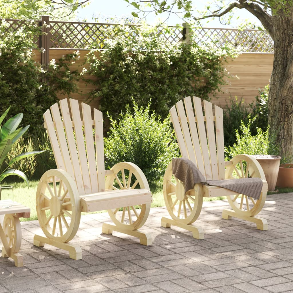 vidaXL Chaises de jardin Adirondack 2 pcs Bois de sapin massif