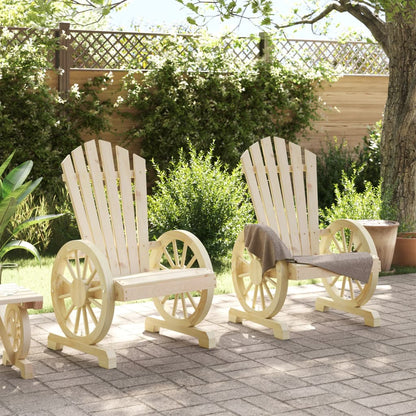vidaXL Chaises de jardin Adirondack 2 pcs Bois de sapin massif