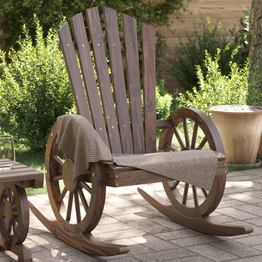 vidaXL Adirondack-Schaukelstuhl Massivholz Tanne