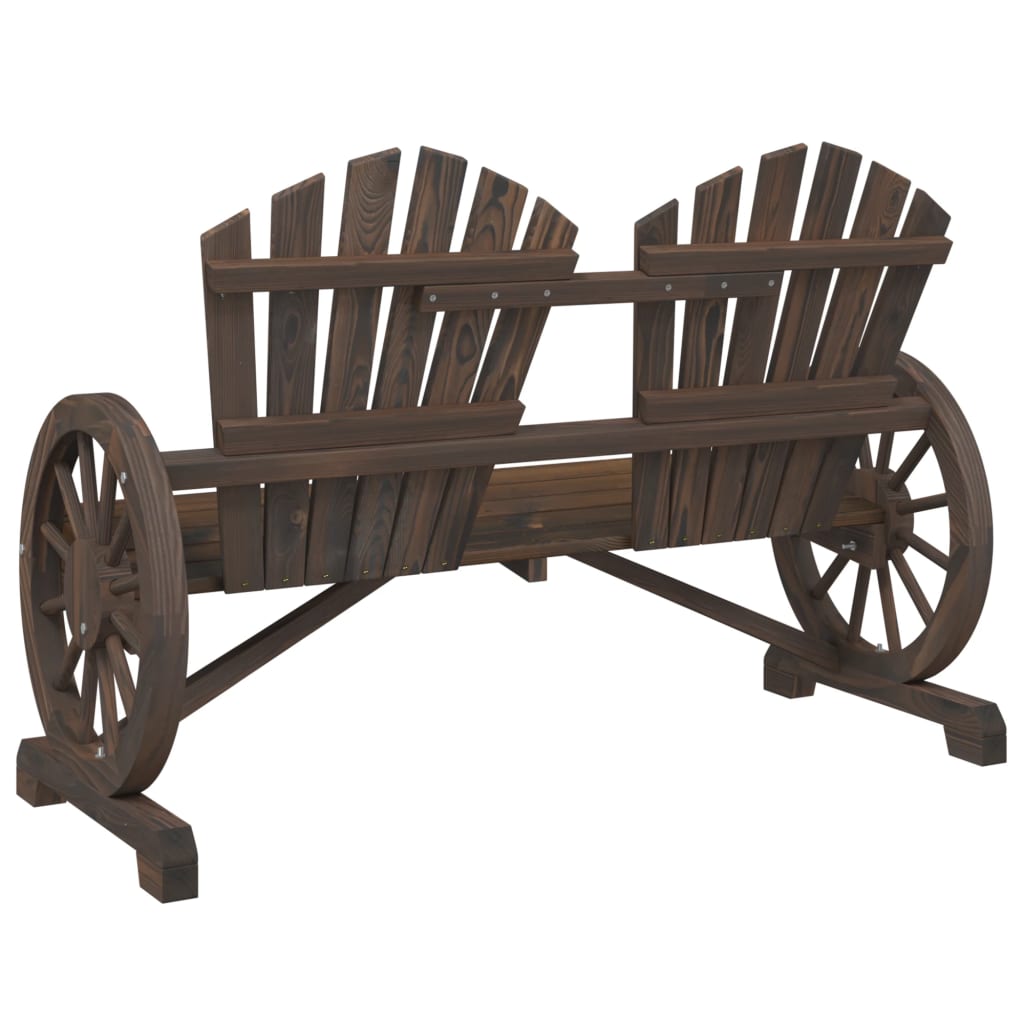 vidaXL Adirondack-Gartenstuhl 2-Sitzer Massivholz Tanne
