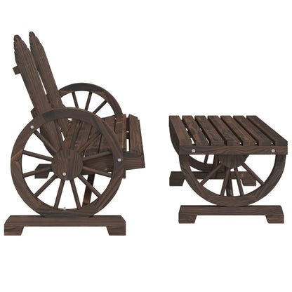vidaXL Salon de jardin 2 pcs Bois de sapin massif