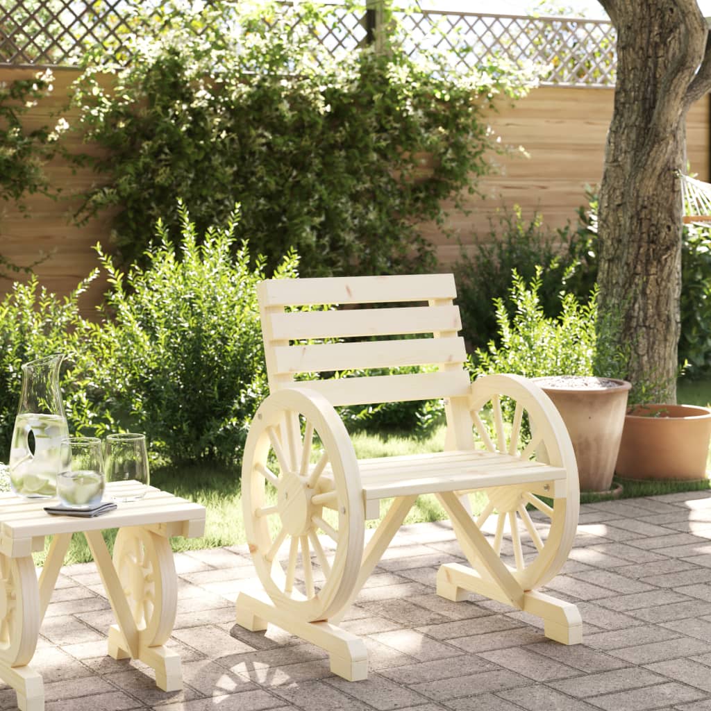 vidaXL Chaise de jardin 58x58x78,5 cm en bois de sapin massif