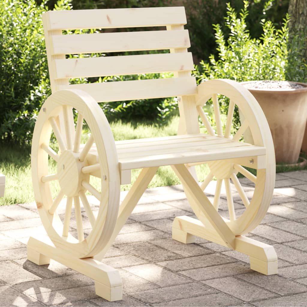 vidaXL Chaise de jardin 58x58x78,5 cm en bois de sapin massif