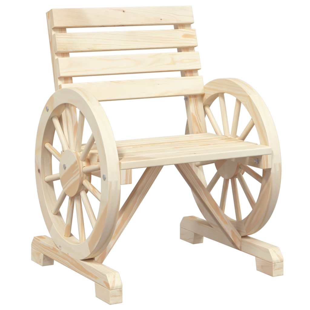 vidaXL Chaises de jardin 2 pcs 58x58x78,5 cm Bois de sapin massif