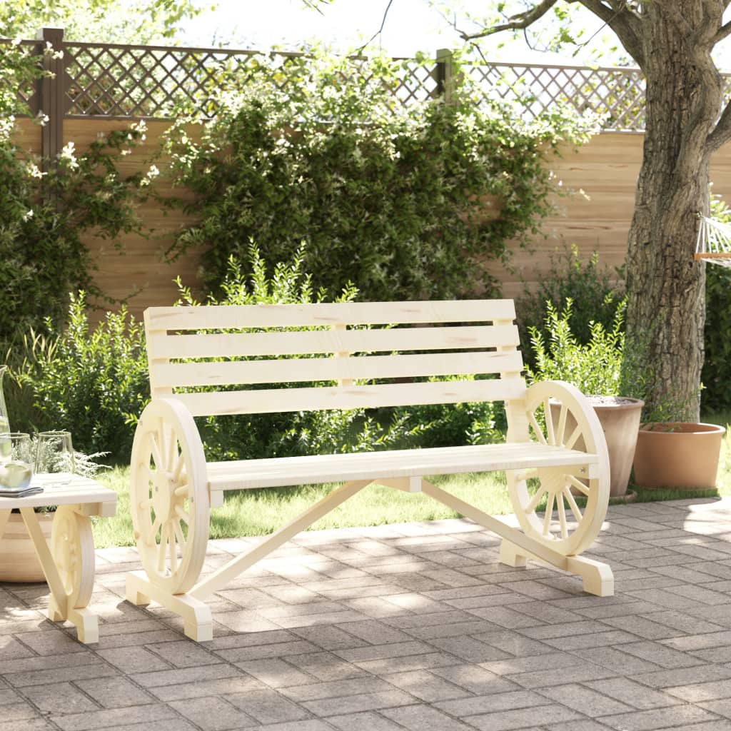 vidaXL Banc de jardin 2 places en sapin massif