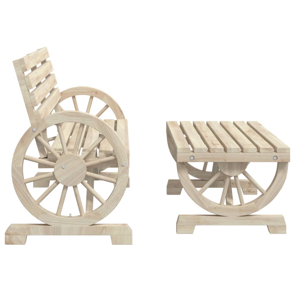 vidaXL 2-tlg. Garten-Lounge-Set Massivholz Tanne