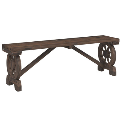 vidaXL Gartenbank 115 cm Massivholz Tanne